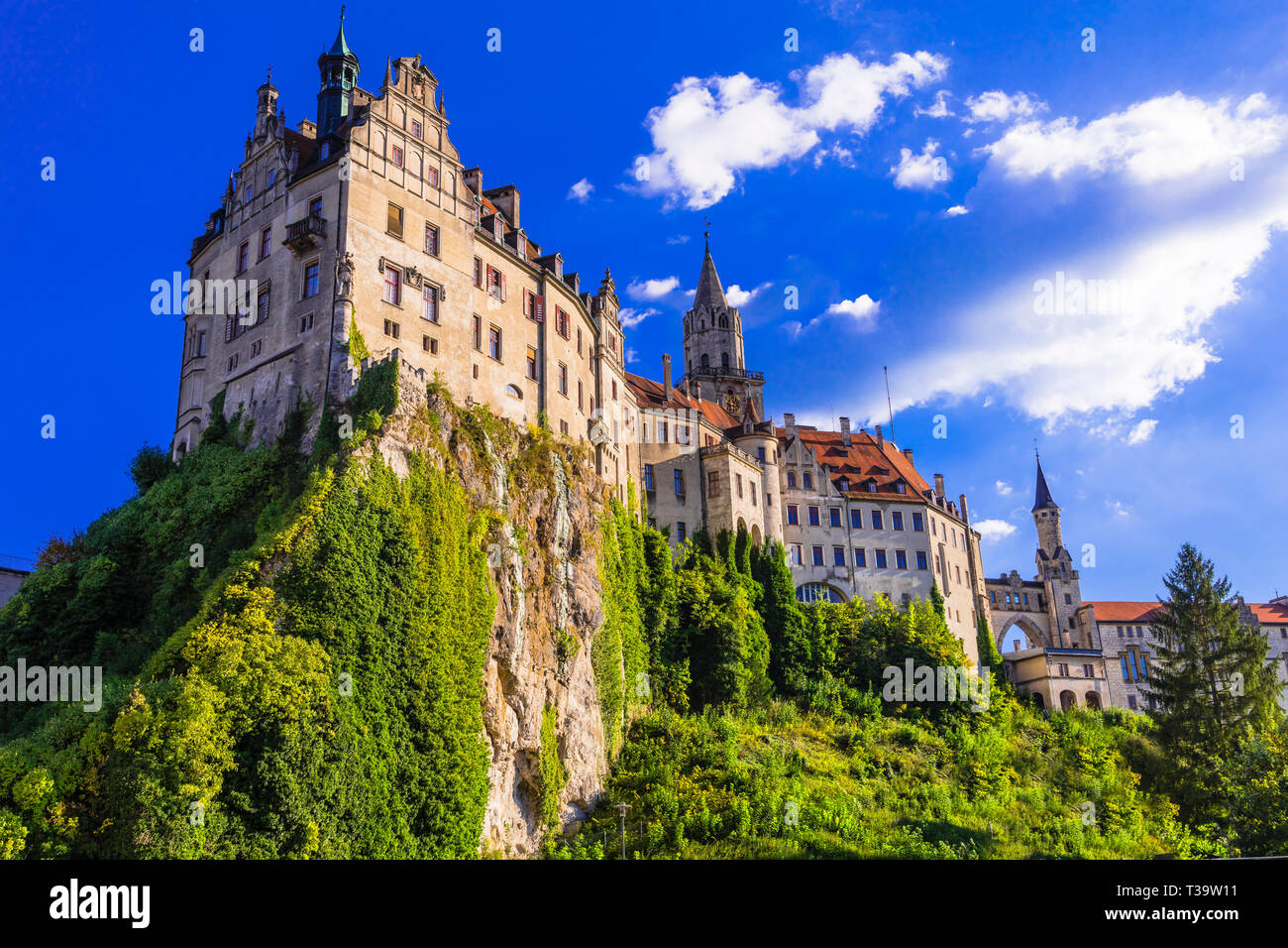 Impressionante Sigmaringen castello medievale,Germania Foto Stock