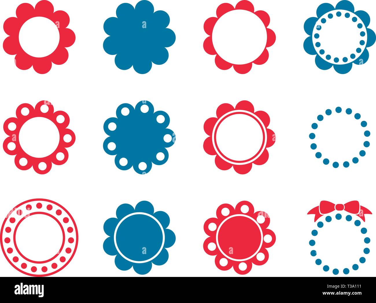 Cerchio di telai del monogramma Illustrazione Vettoriale