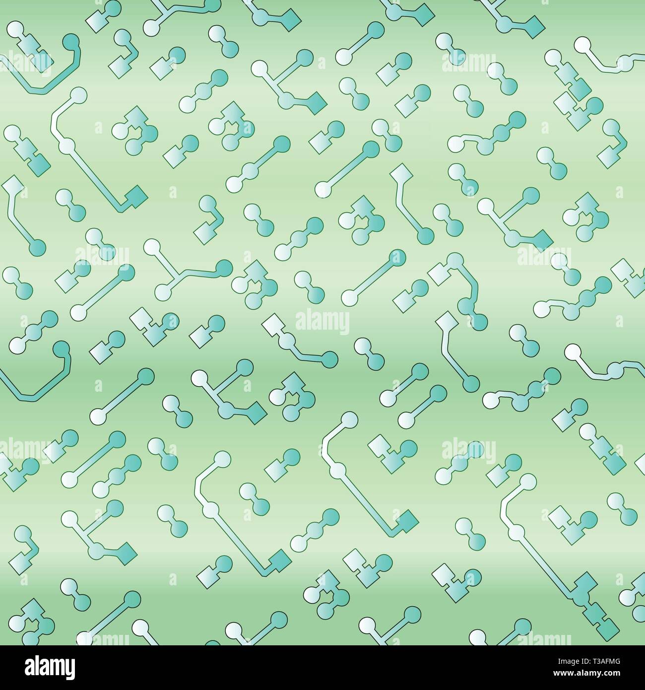Seamless sfondo in stile PCB. Scheda stampata Illustrazione Vettoriale