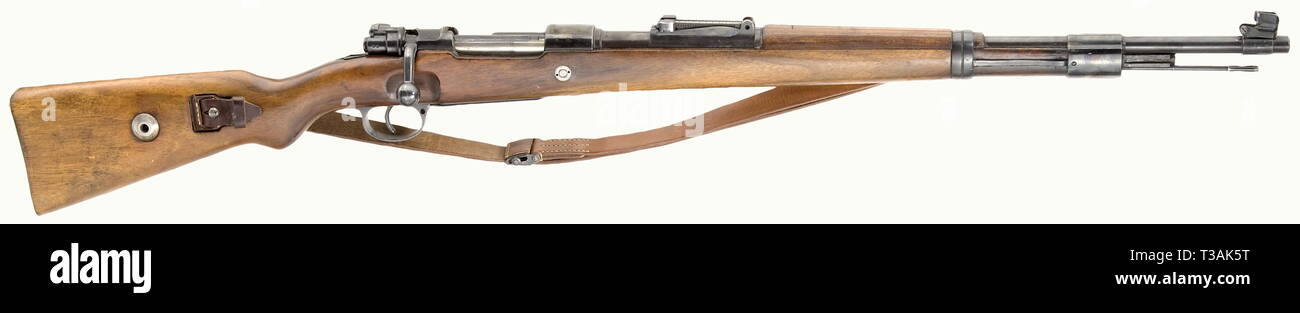 Armi di servizio, Germania fino al 1945, carabina K 98 K, codice 42 1939, calibro 8 x 57, il numero 4213, Editorial-Use-solo Foto Stock