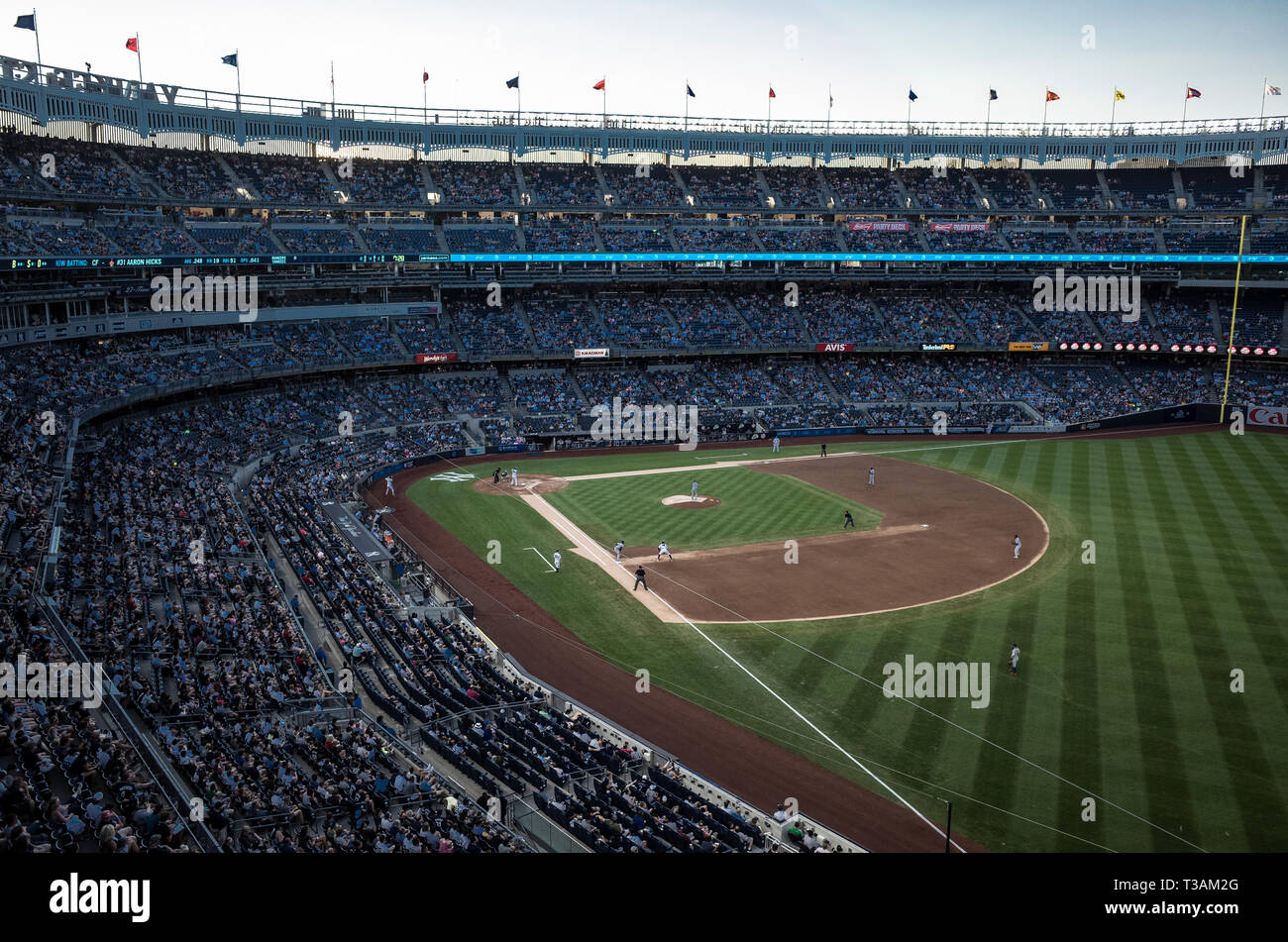 New York Yankees gioca in casa della MLB Foto Stock