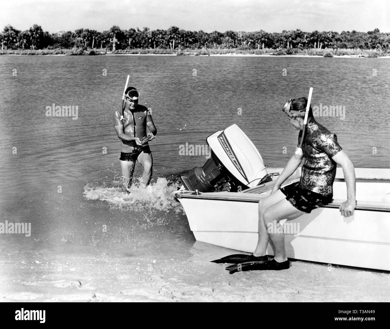 La pesca subacquea, immersioni, 1963 Foto Stock