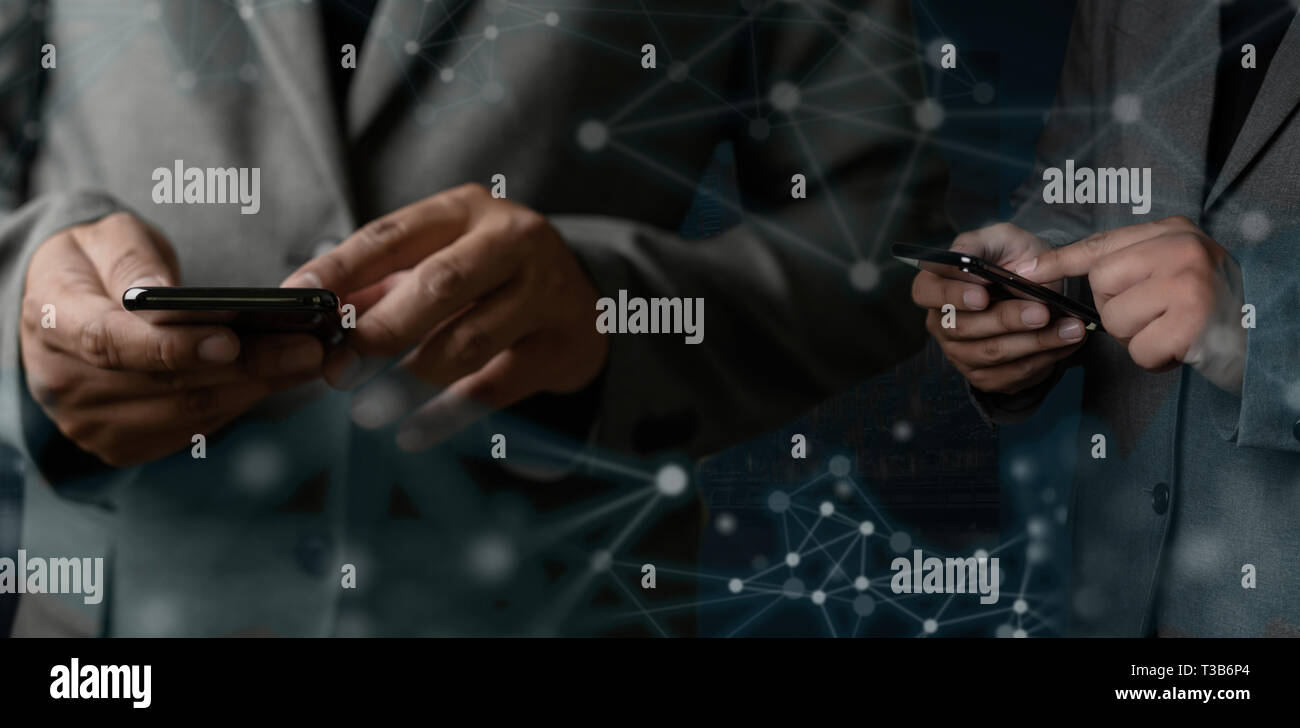 La rete e i dati di connessione del cliente basata su cloud web rete uomo sfera 3D rendering Foto Stock