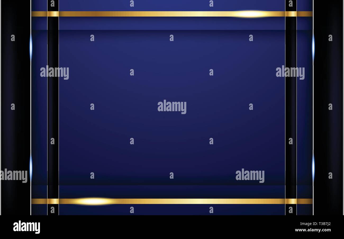 Abstract sfondo blu premium in stile indiano. Modello di progettazione per coprire, presentazione aziendale, banner web, invito a nozze e trasporto di lusso Illustrazione Vettoriale