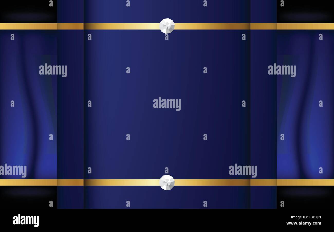 Abstract sfondo blu premium in stile indiano. Modello di progettazione per coprire, presentazione aziendale, banner web, invito a nozze e trasporto di lusso Illustrazione Vettoriale