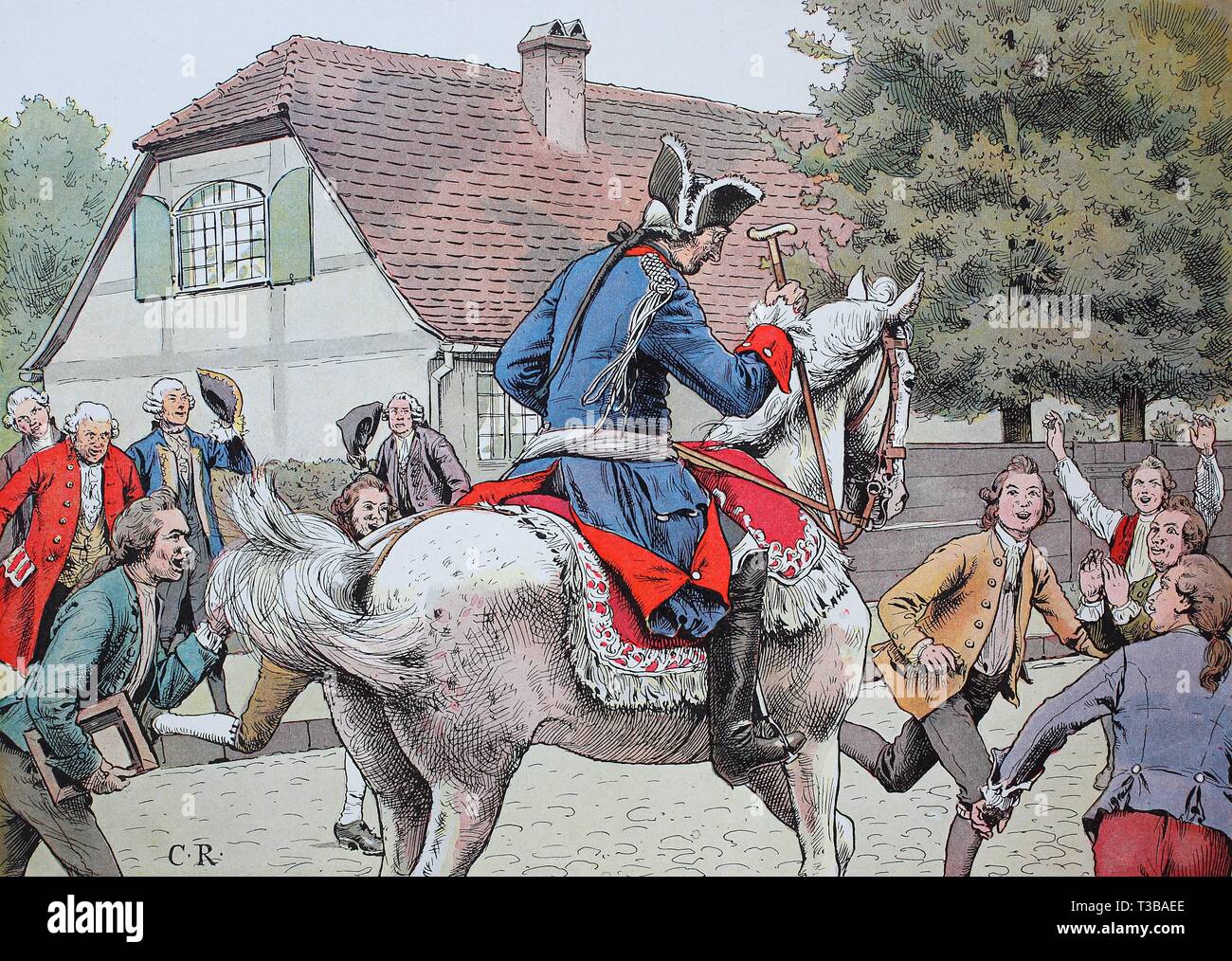 Il re Federico il Grande Federico II di Svevia, Friedrich Der Große, Friedrich II. 1712, 1786 e la gioventù a Potsdam, in Germania, storico illustrazione, 188 Foto Stock