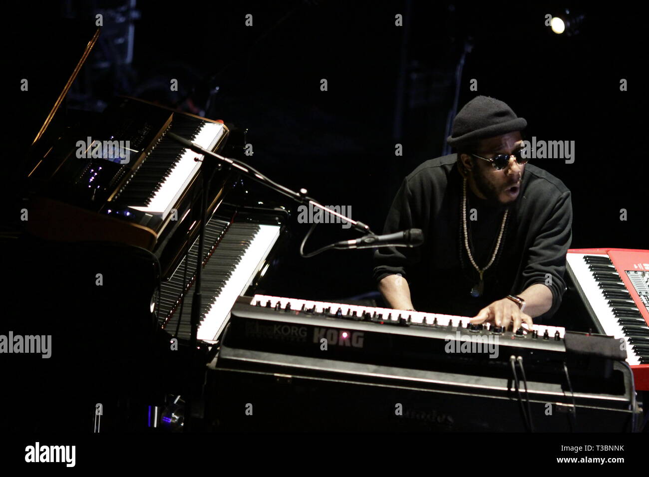 Cory Alexander Henry è un jazz americano organista e pianista, Vangelo musicista e produttore di musica Foto Stock