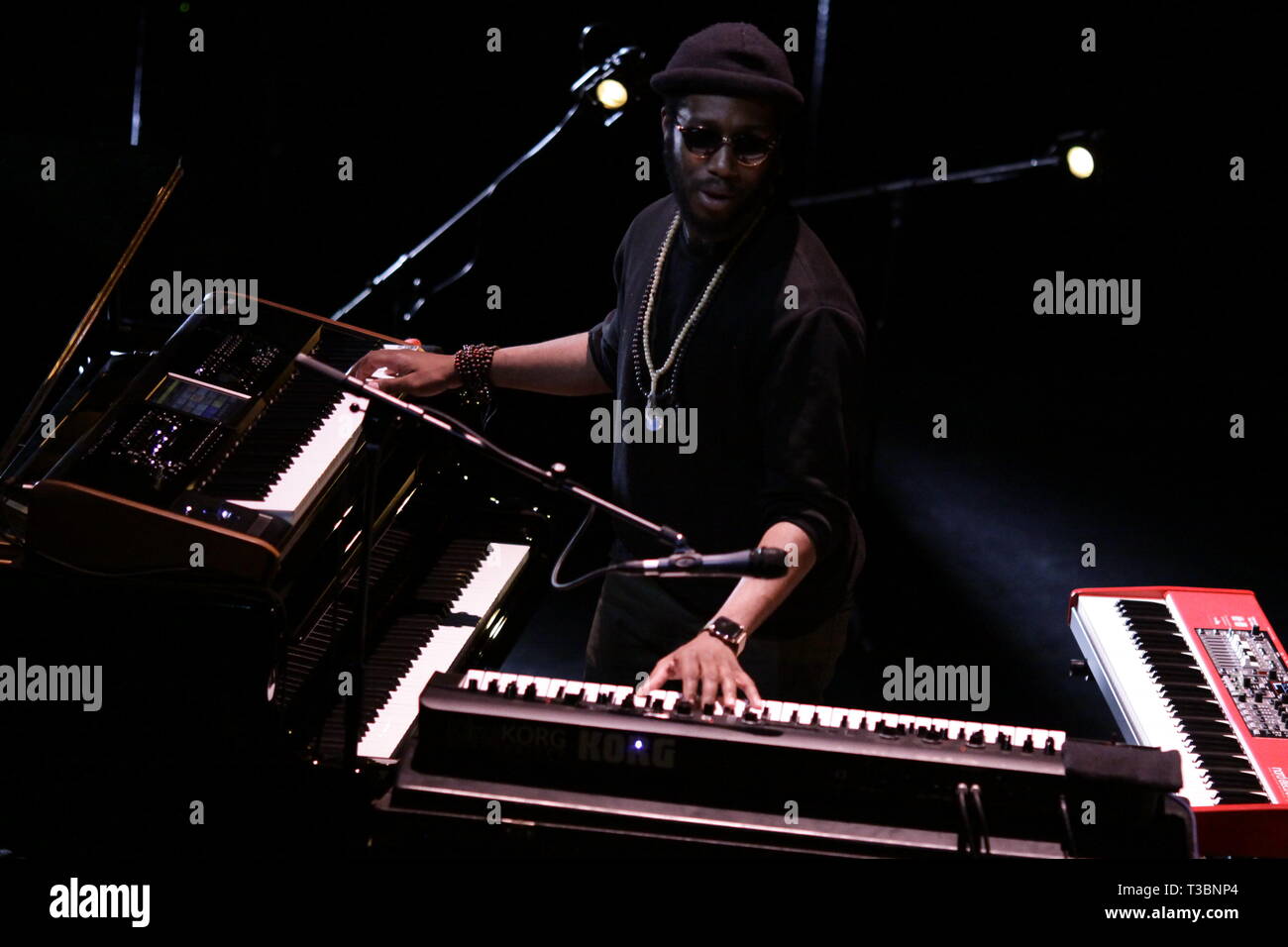 Cory Alexander Henry è un jazz americano organista e pianista, Vangelo musicista e produttore di musica Foto Stock