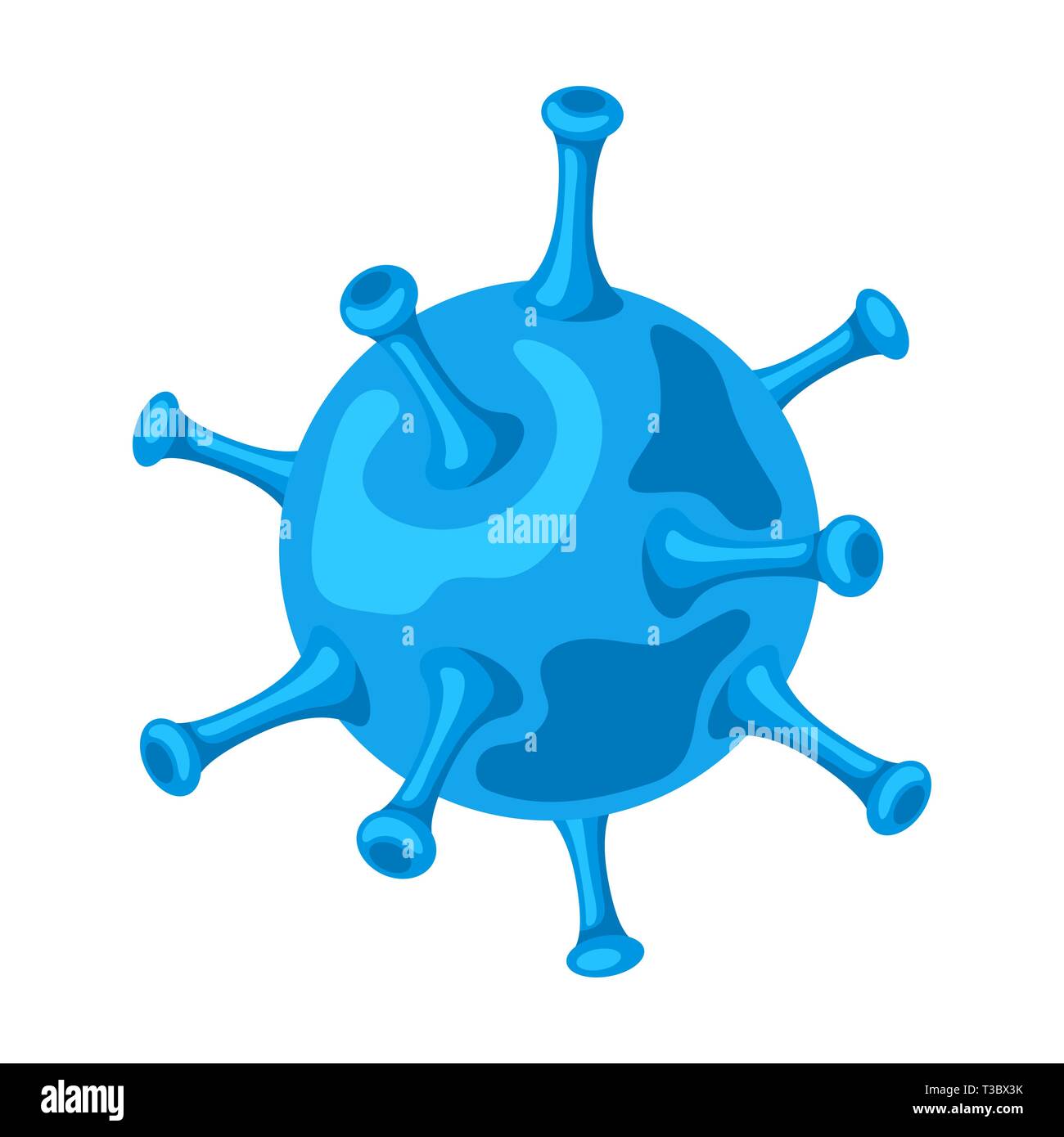 Virus influenzali di icona. Illustrazione solated su sfondo bianco. Illustrazione Vettoriale