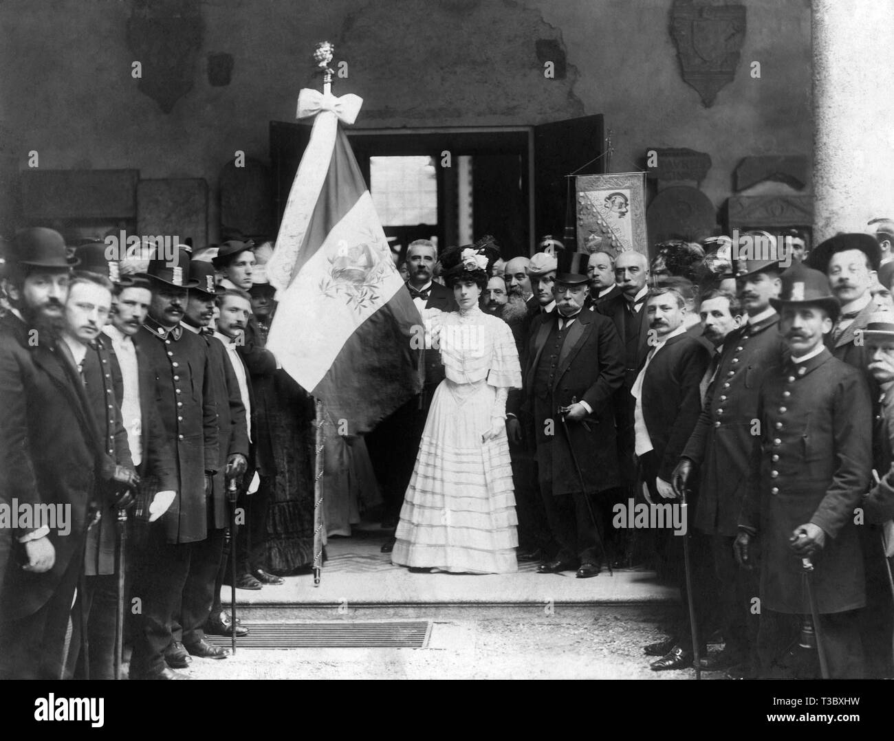 Inaugurazione della Società Dante Alighieri, Roma 1905 Foto Stock