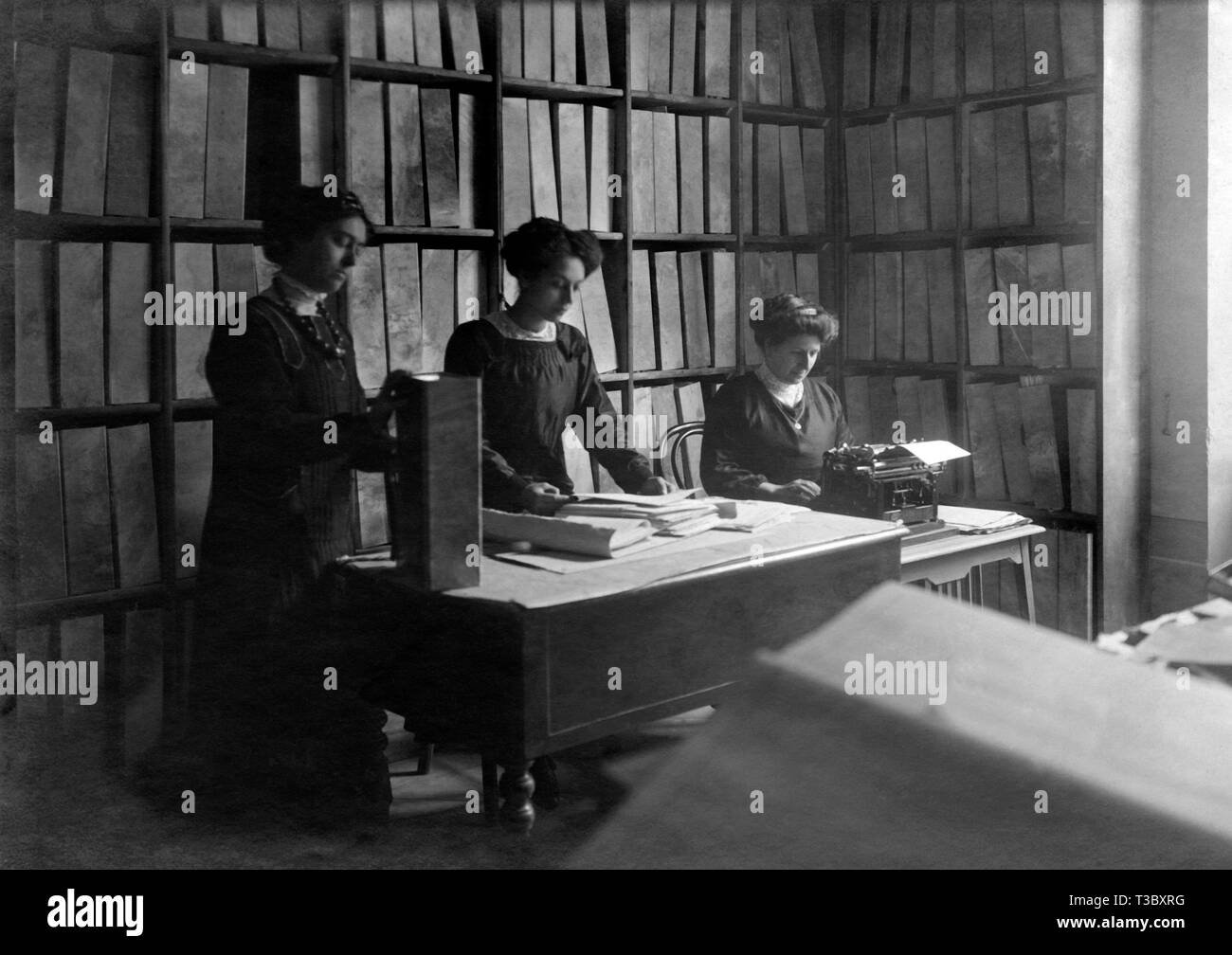 Ufficio ragazze, archivio, 1900-1910 Foto Stock