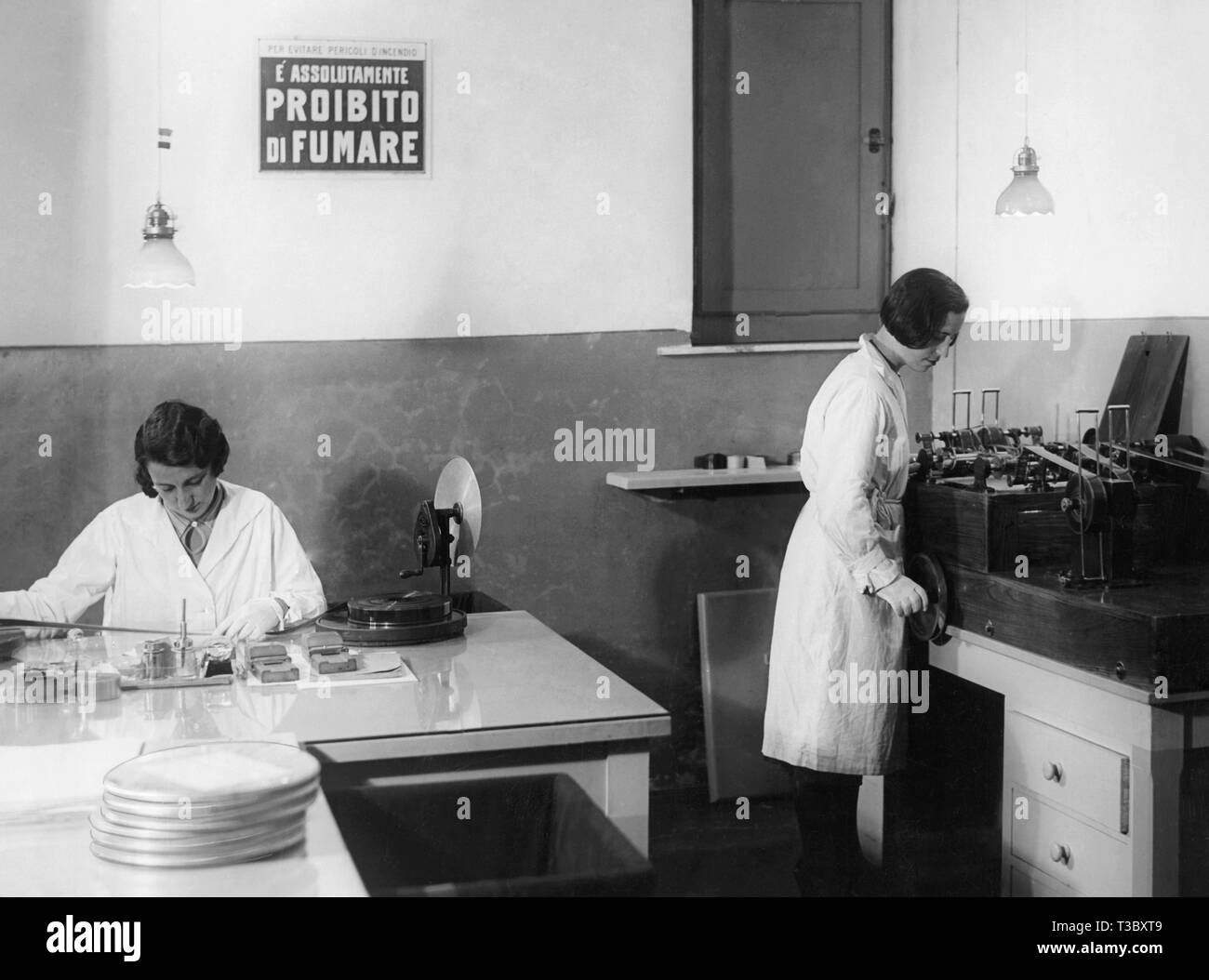 La lavorazione della pellicola, 1930-40 Foto Stock