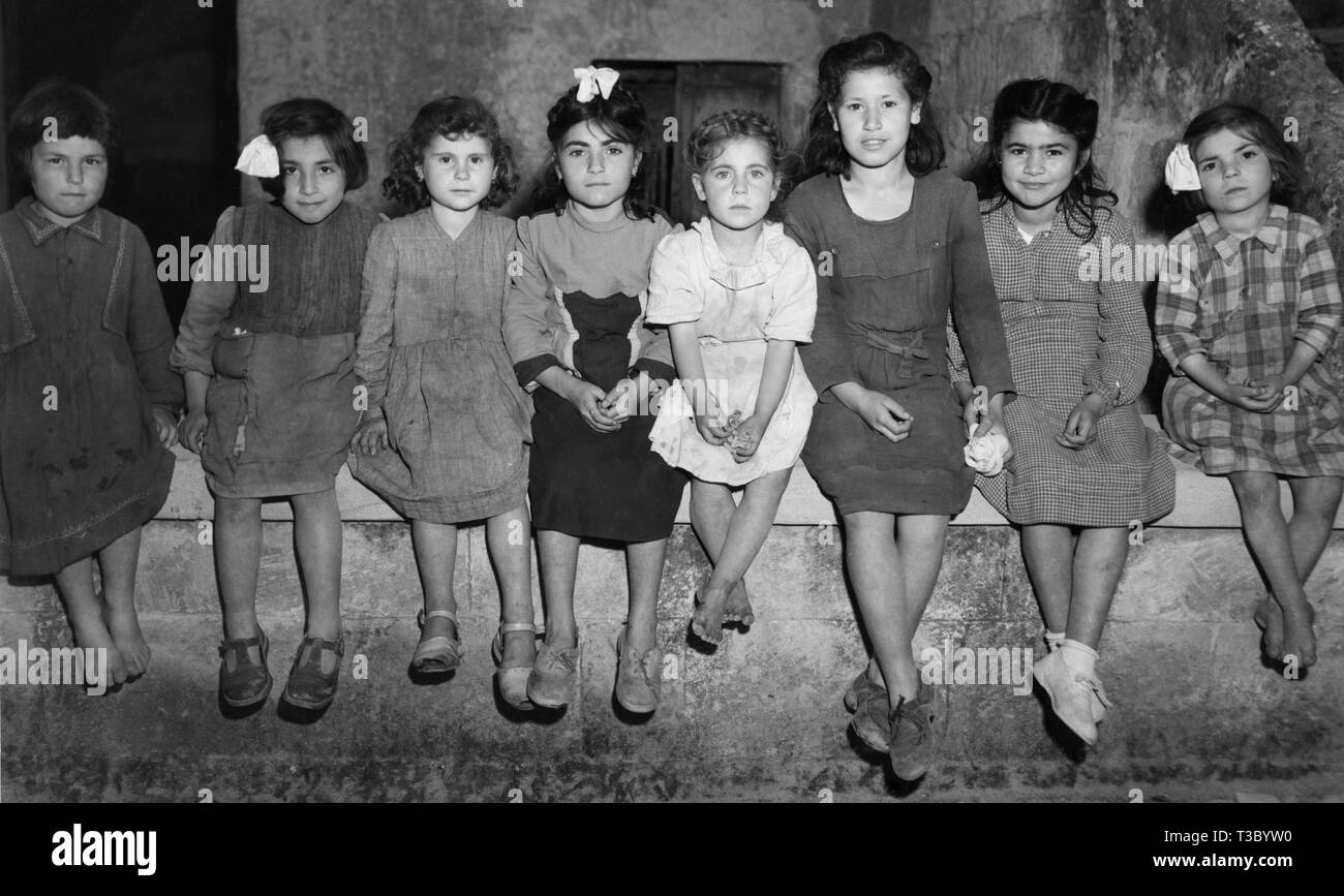 Gruppo di bambine, 1952 Foto Stock