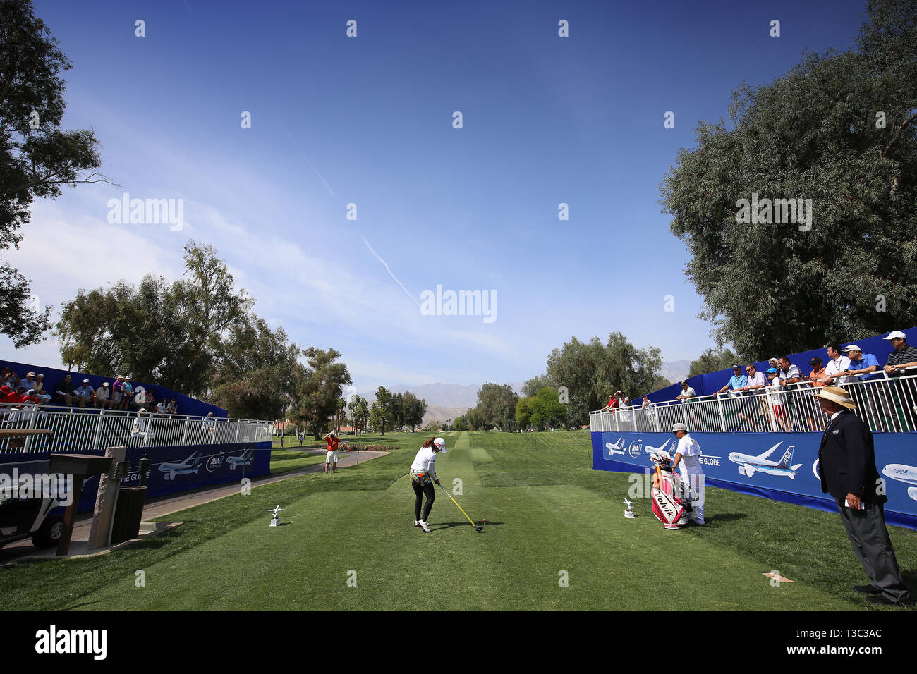 RANCHO mirage, california - 01 Aprile 2015 : Pornanong Phatlum della Malaysia all'ANA ispirazione torneo di golf sul LPGA Tour, Aprile 01, 2015 a Foto Stock