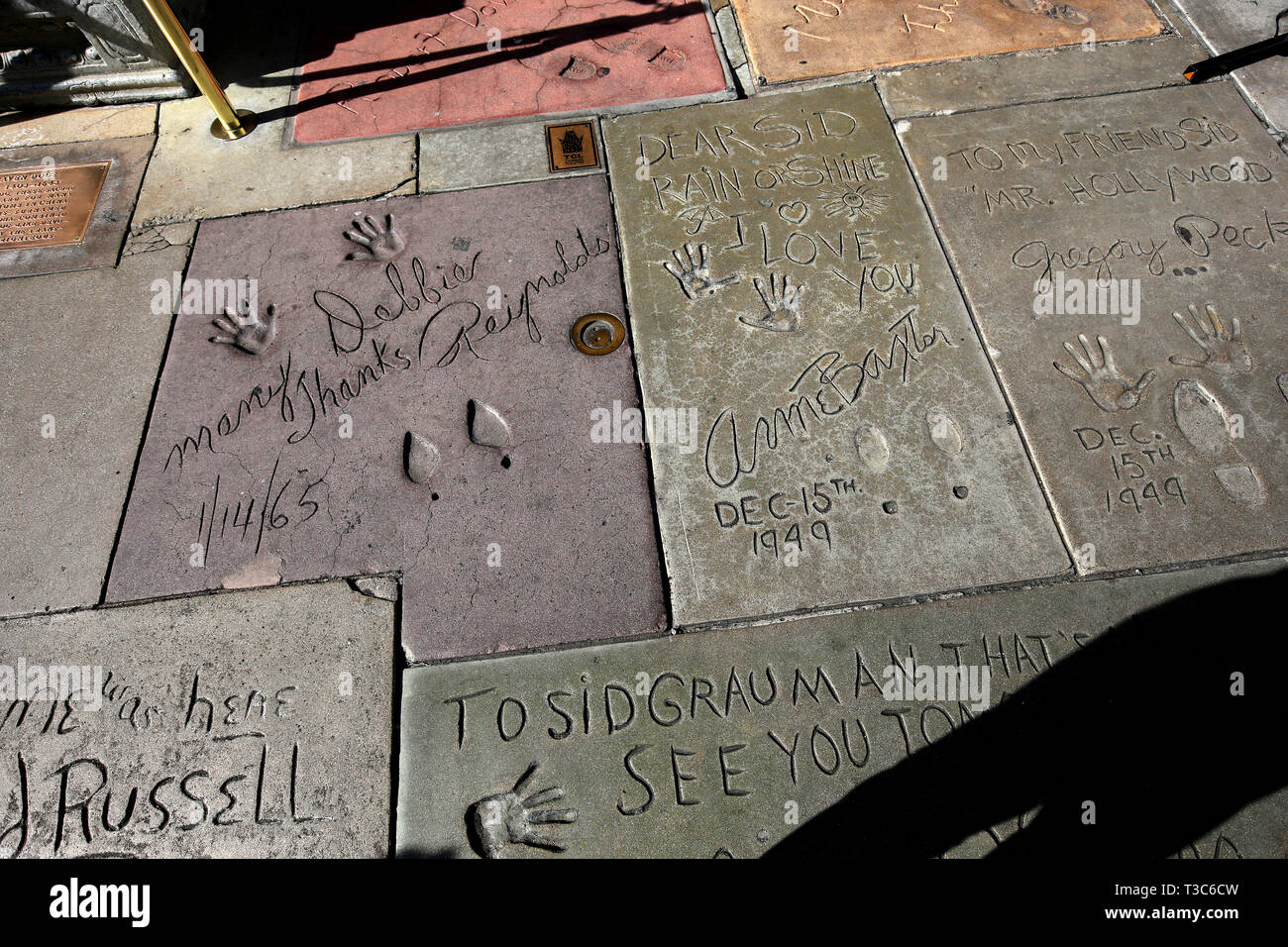 LOS ANGELES, CALIFORNIA - 12 Aprile 2015 : esterni di Grauman's Chinese Theater, a Hollywood e Los Angeles, california, Stati Uniti Foto Stock