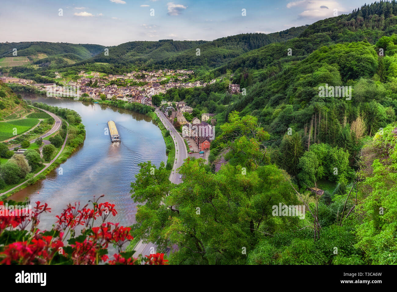 Cochem una città sul fiume Moselle Foto Stock