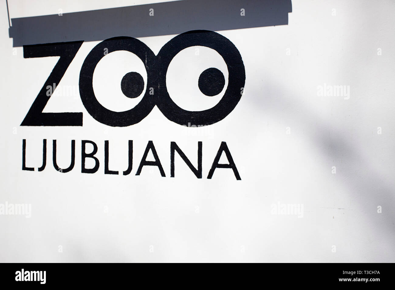 Lo Zoo di Lubiana segno Foto Stock