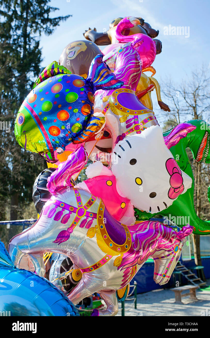 Animali colorati palloncini a Lubiana Zoo Foto Stock