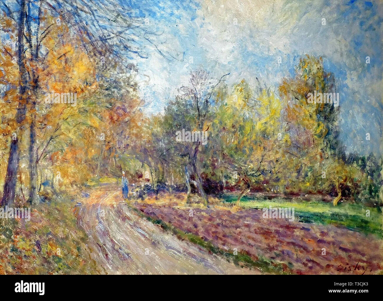 Alfred Sisley (1839 - 1899) - il bordo di un Bosco in autunno 1883 Foto Stock
