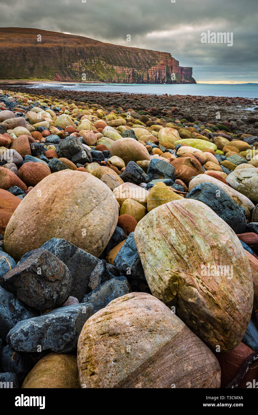 Massi a Rackwick Bay, Hoy, Orkney Islands Foto Stock