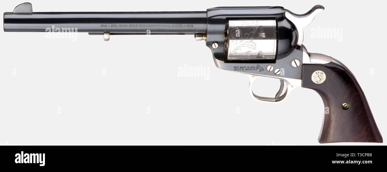 Armi di piccolo calibro, revolver Colt singola azione Sesquicentennial esercito, calibro .45, 2005, Additional-Rights-Clearance-Info-Not-Available Foto Stock