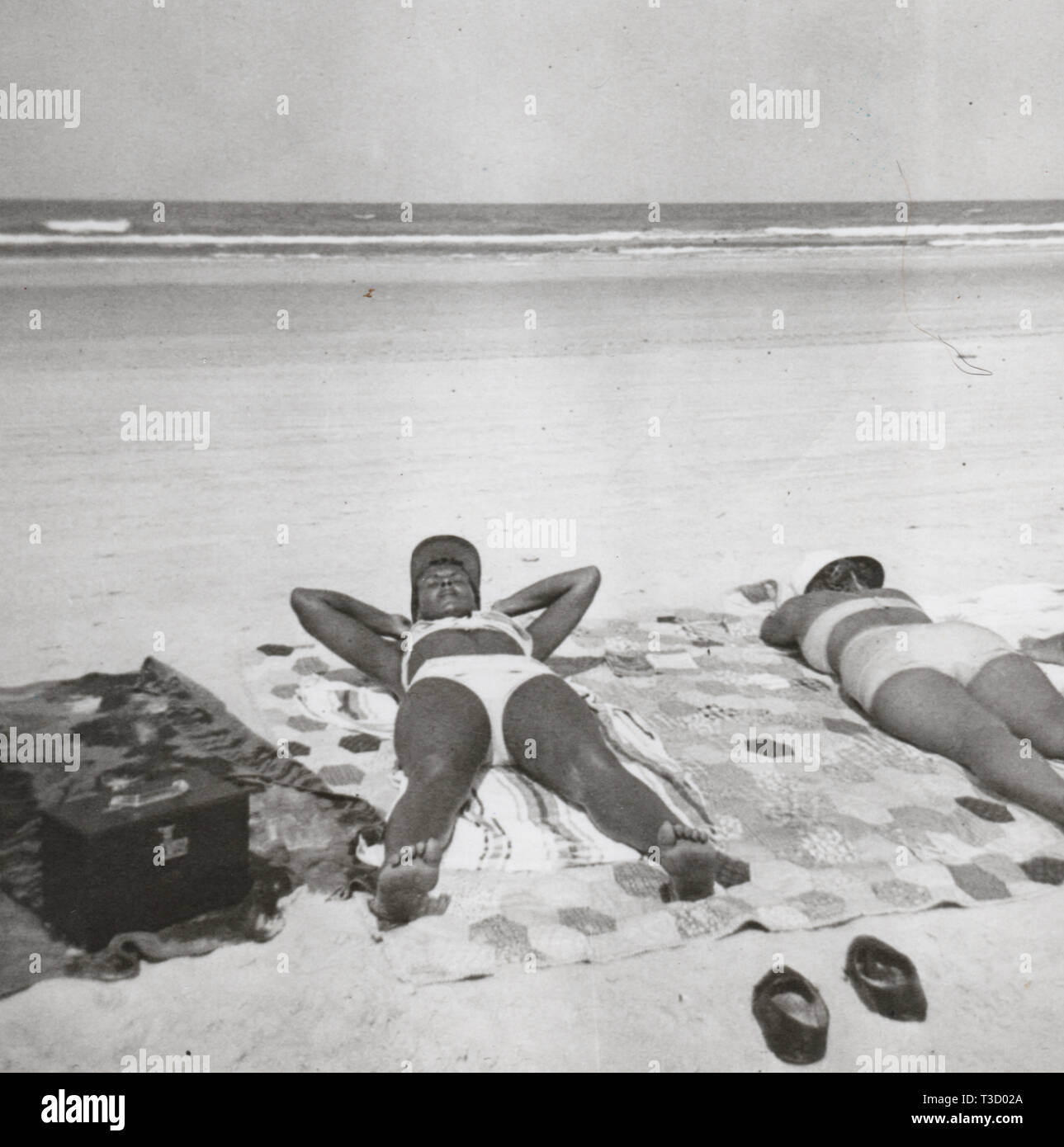 Ogni anno 1948-1966 da un gruppo di amici e famiglia caravaned dal Tennessee a Daytona Beach, in Florida per due settimane di divertimento al sole. Foto Stock