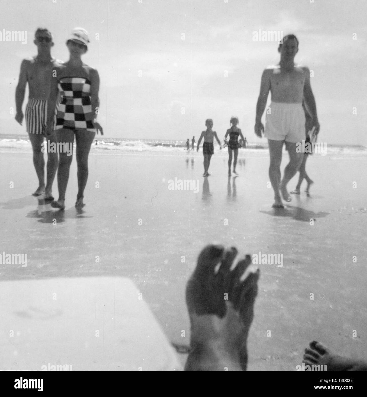 Ogni anno 1948-1966 da un gruppo di amici e famiglia caravaned dal Tennessee a Daytona Beach, in Florida per due settimane di divertimento al sole. Foto Stock