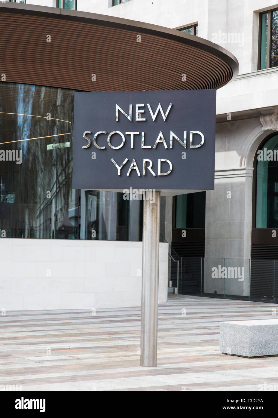 New Scotland Yard segno Londra centrale Foto Stock