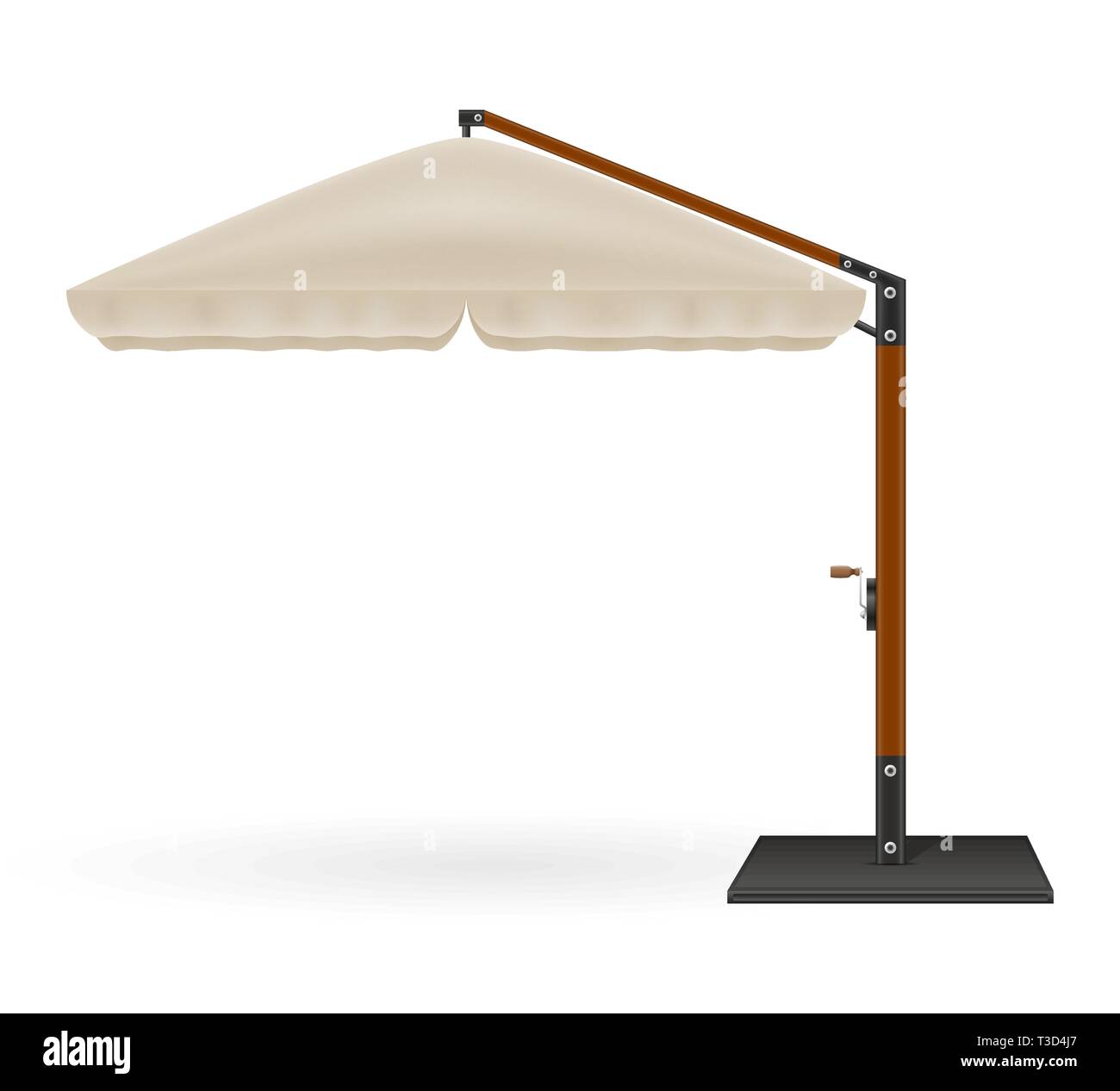 Grandi ombrelloni per bar e caffè sulla terrazza o in spiaggia illustrazione vettoriale isolati su sfondo bianco Illustrazione Vettoriale