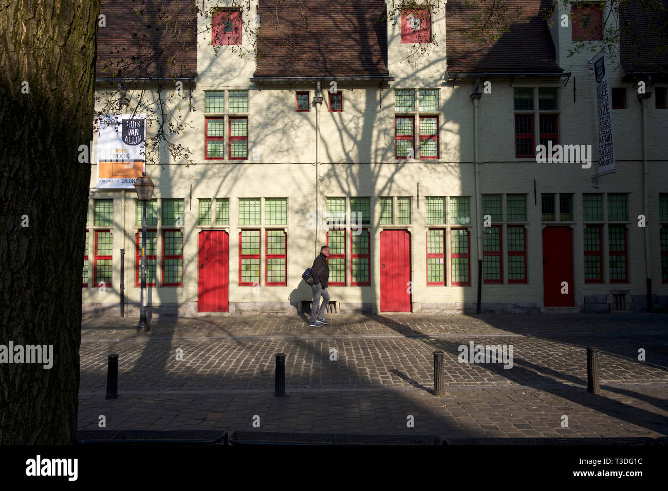 Edifici tradizionali nel centro storico di Gand, Belgio Foto Stock