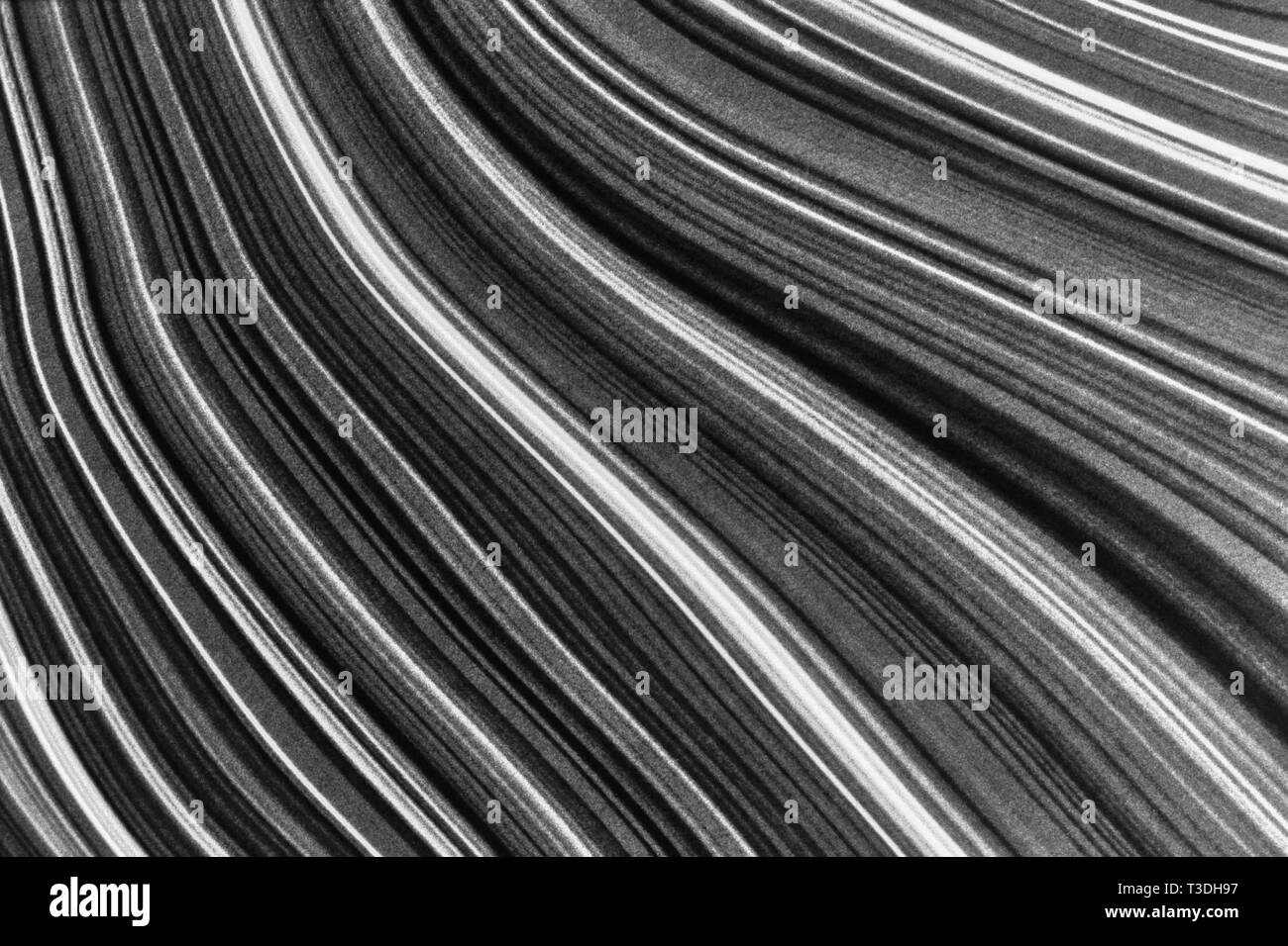 Abstract di nero e sfondo bianco con linee lisce Foto Stock