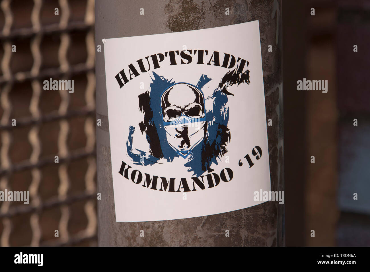 Adesivo, Hertha BSC, comando del capitale 19, Berlino, Germania Foto Stock