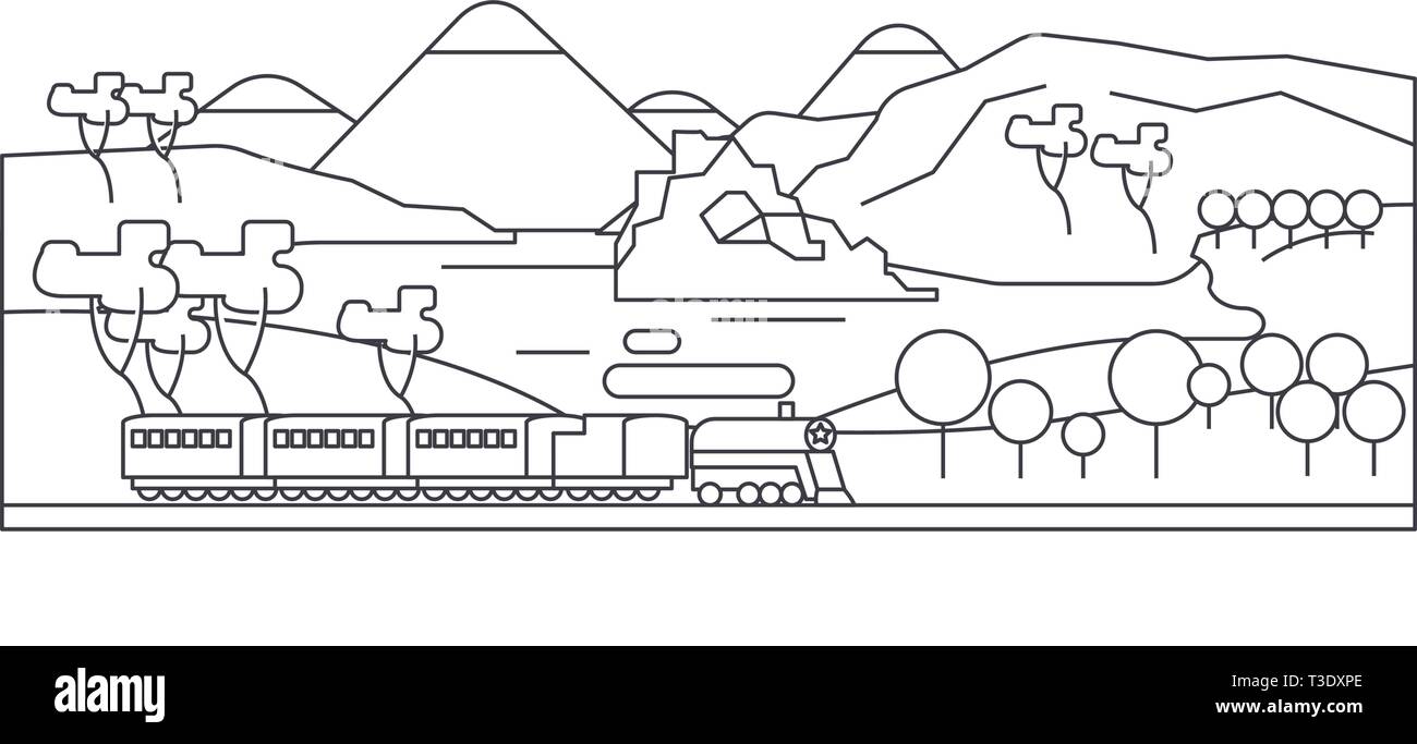 Russia, Baikal linea skyline di viaggio set. Russia, Baikal città outline illustrazione vettoriale, simbolo, siti di viaggi, punti di riferimento. Illustrazione Vettoriale