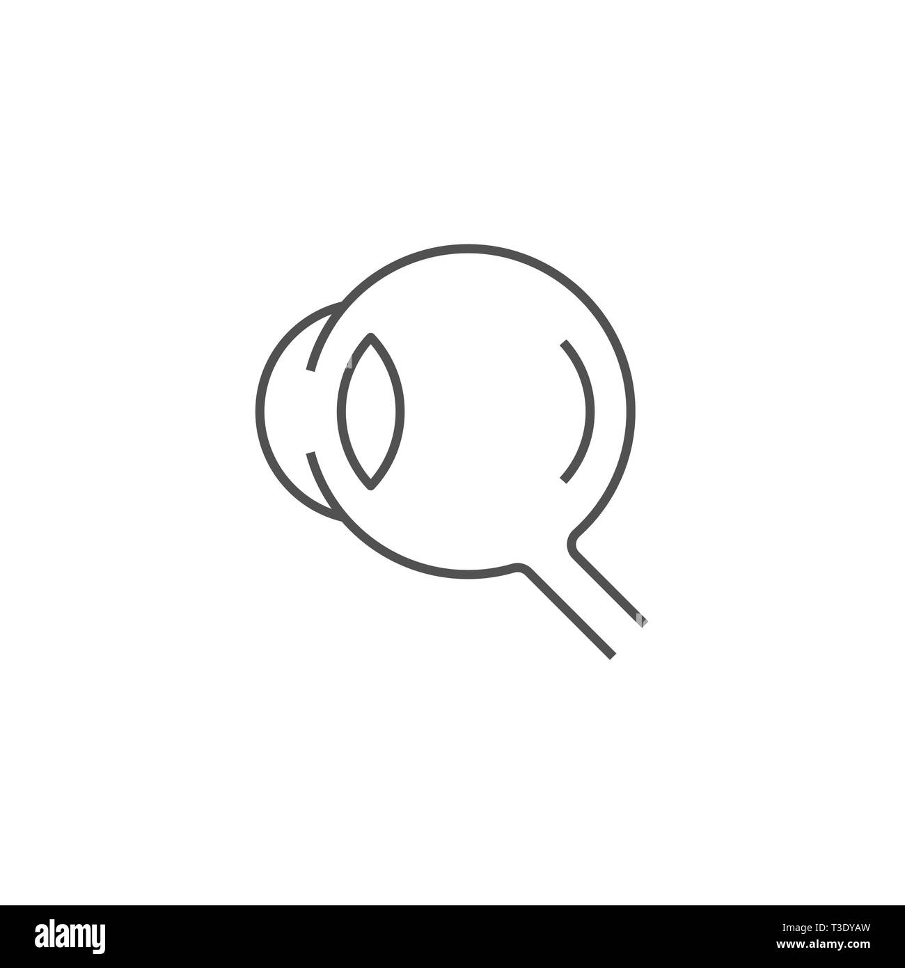 Occhio vettore correlati Icona linea. Isolato su sfondo bianco. Corsa modificabile. Illustrazione Vettoriale