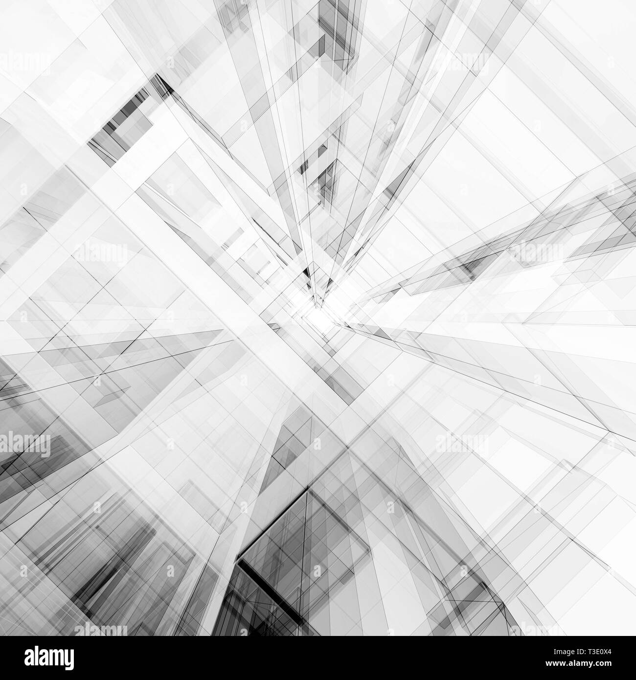 Abstract architettura. Concetto di sfondo visualizzazione rendering 3D Foto Stock