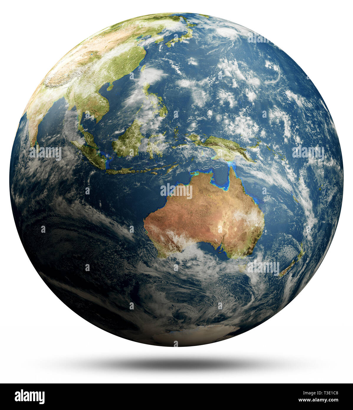 Il Pianeta Terra - Australia e Oceania Oceano Pacifico. Gli elementi di questa immagine fornita dalla NASA. Il rendering 3D Foto Stock