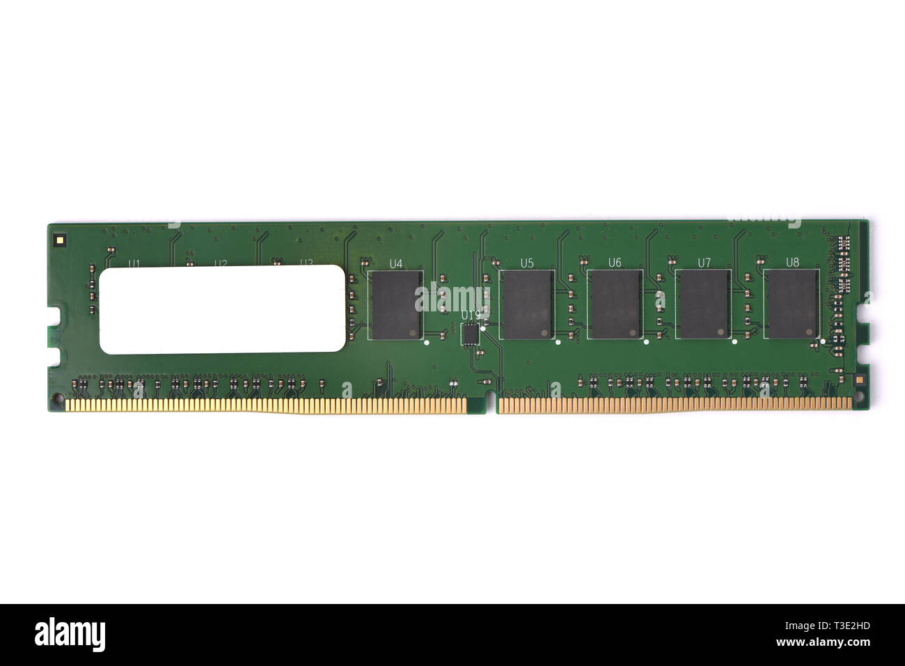 Foto di DDR4 DDR3 DDR2 DDR RAM modulo di memoria isolato su sfondo bianco. Foto ad alta risoluzione. Foto Stock