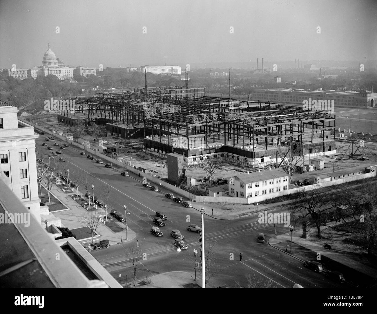 La costruzione della nuova Galleria Nazionale di Arte, un dono del compianto Andrew Mellon al Regno ha dichiarato il governo ca. 1938 Foto Stock