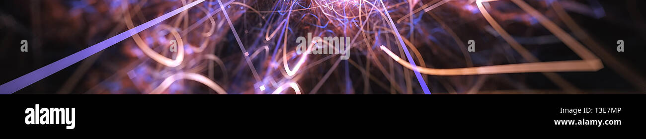 Colore immagine astratta. Gorizontal vista panoramica per pannello kithen skinali. 3D render Foto Stock