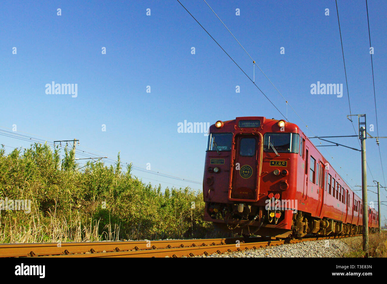 Limited Express Isaburo / Shinpei in esecuzione su Kagoshima Linea principale Foto Stock