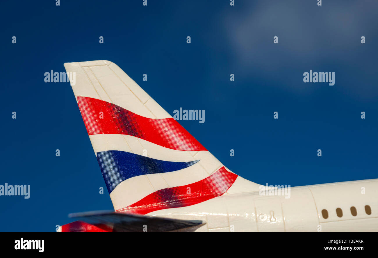 British Airways Airbus A320 scala modello in plastica Foto Stock