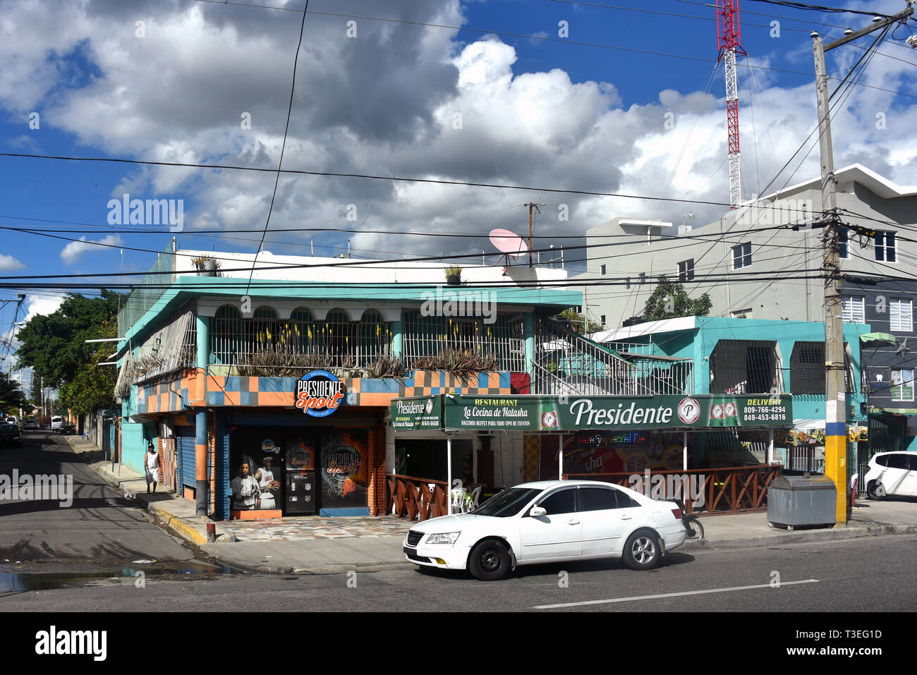 Santo Domingo, Repubblica Dominicana - Febbraio 7, 2019: ristorante La Cocina de Natascia in Santo Domingo Este dotato di segnaletica per il popolare Dominic Foto Stock