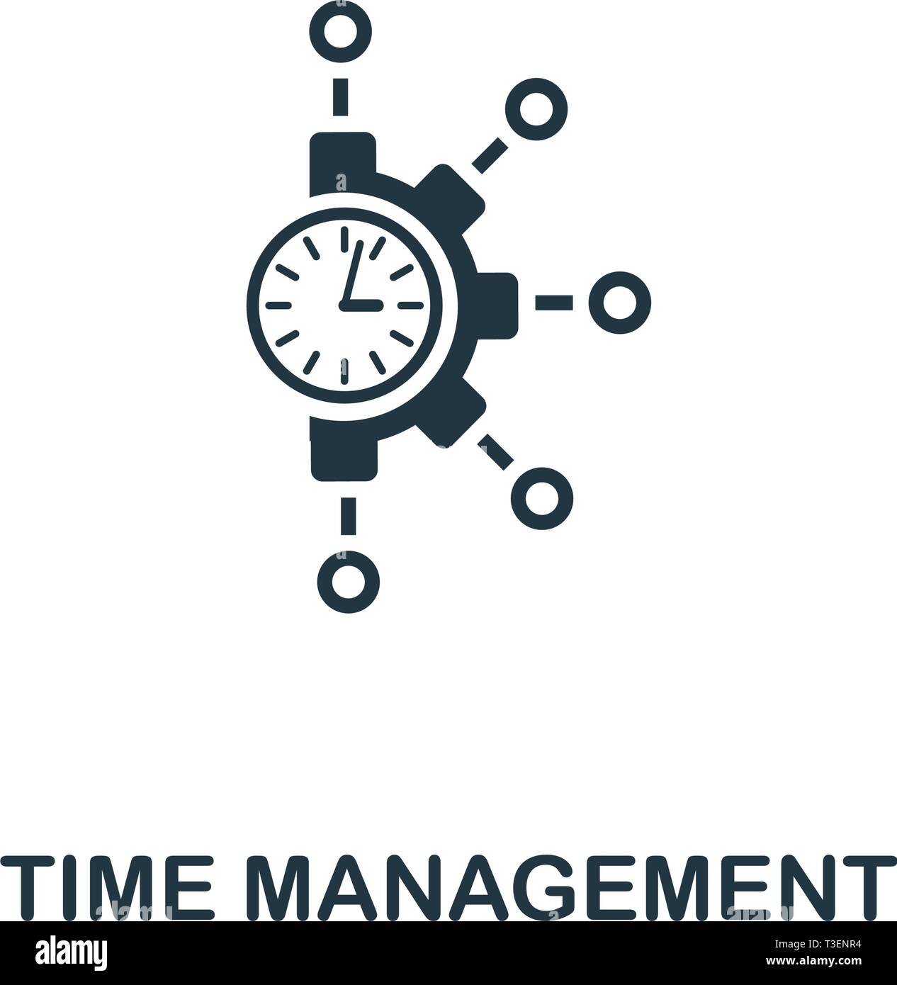La gestione del tempo e la relativa icona. Elemento creativo design dalla produttività raccolta di icone. Pixel perfetta gestione del tempo icona per web design, applicazioni software, p Illustrazione Vettoriale