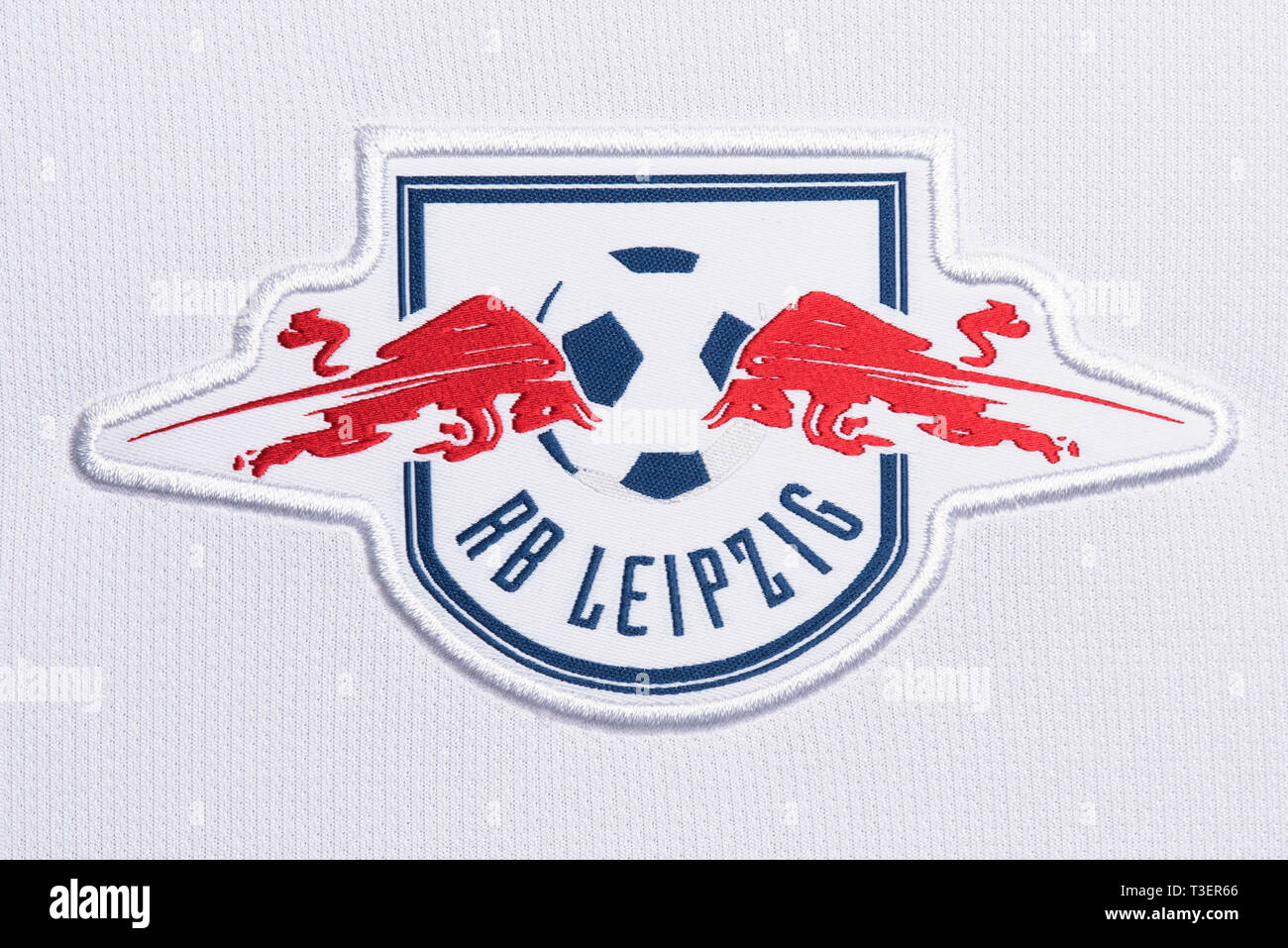 Close up RB Leipzig shirt. Foto Stock