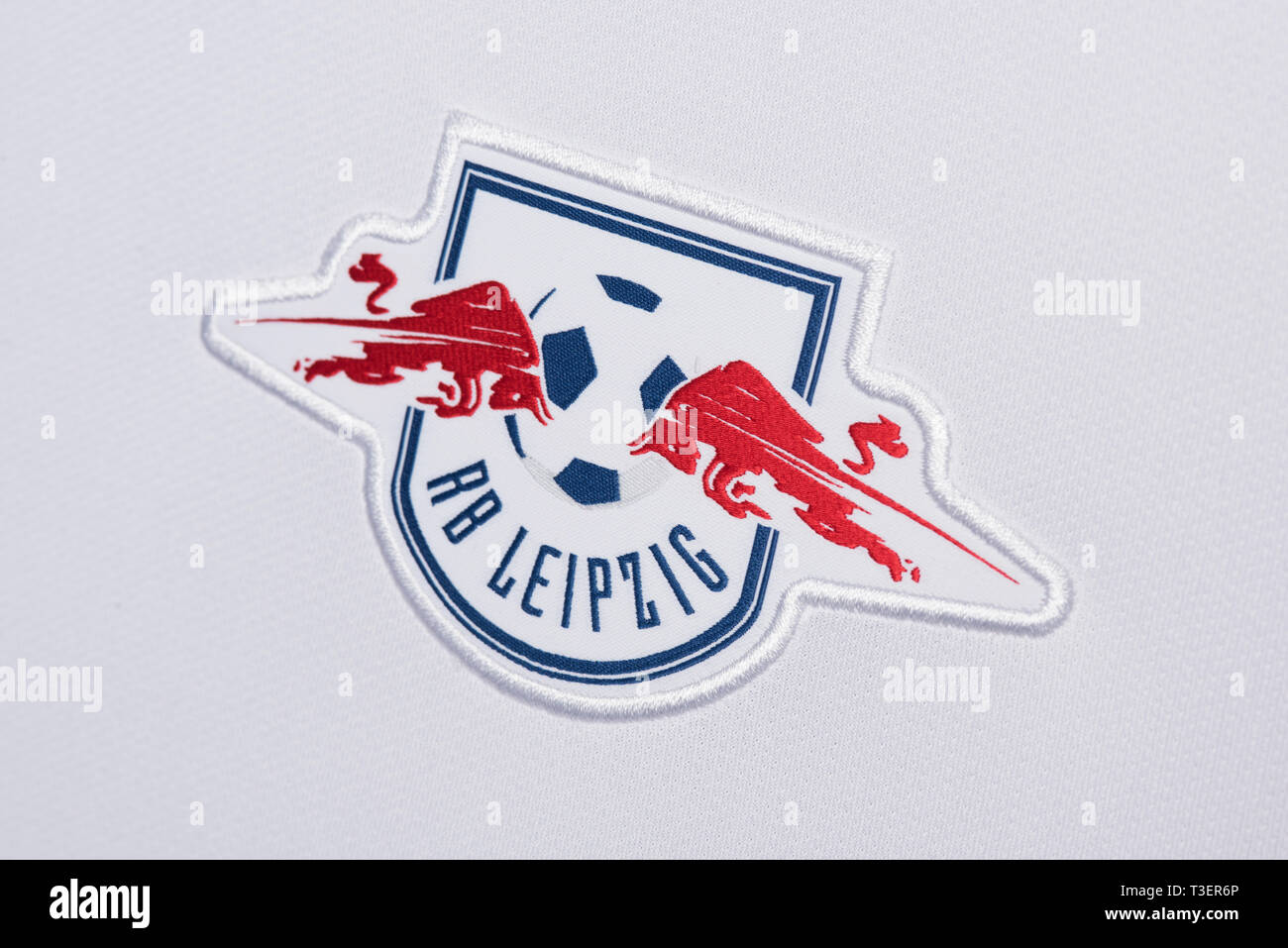Close up RB Leipzig shirt. Foto Stock