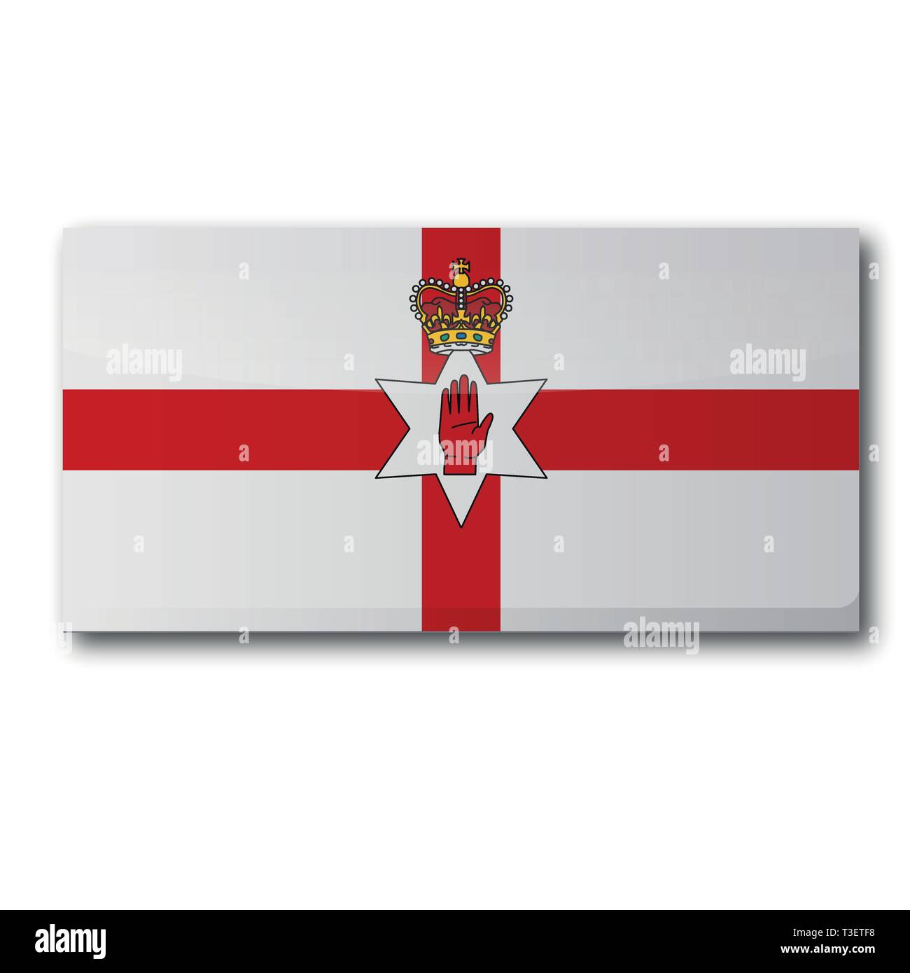 AZ FLAG Pacco 10 Bandiere Irlanda del Nord 45x30cm con Asta di Legno - Bandiera Irlandese 30 x 45 cm