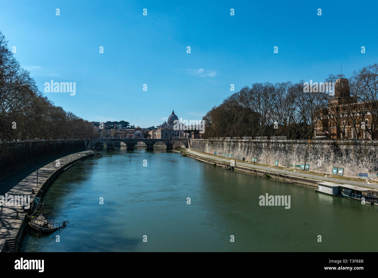 Fiume Tevere, Roma, Italia Foto Stock