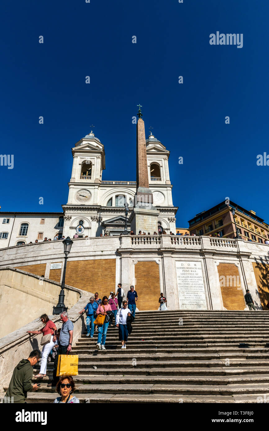 Scalinata di piazza di Spagna, Roma, Italia Foto Stock