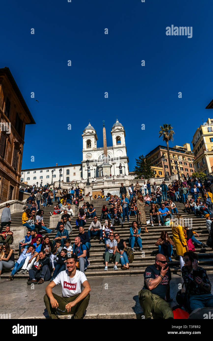 Scalinata di piazza di Spagna, Roma, Italia Foto Stock