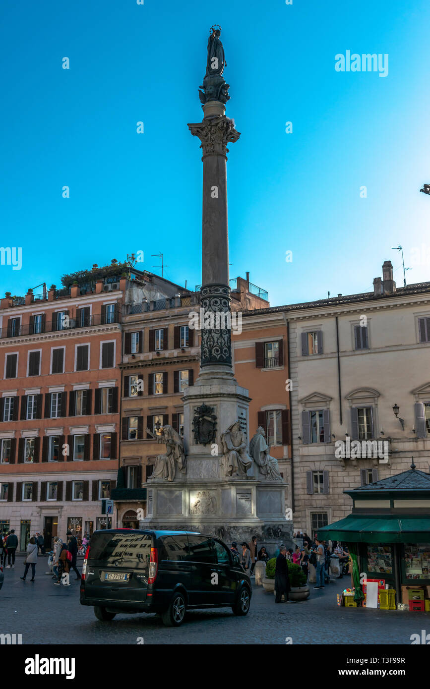 Colonna della Immacolata Concezione, Roma, Italia Foto Stock